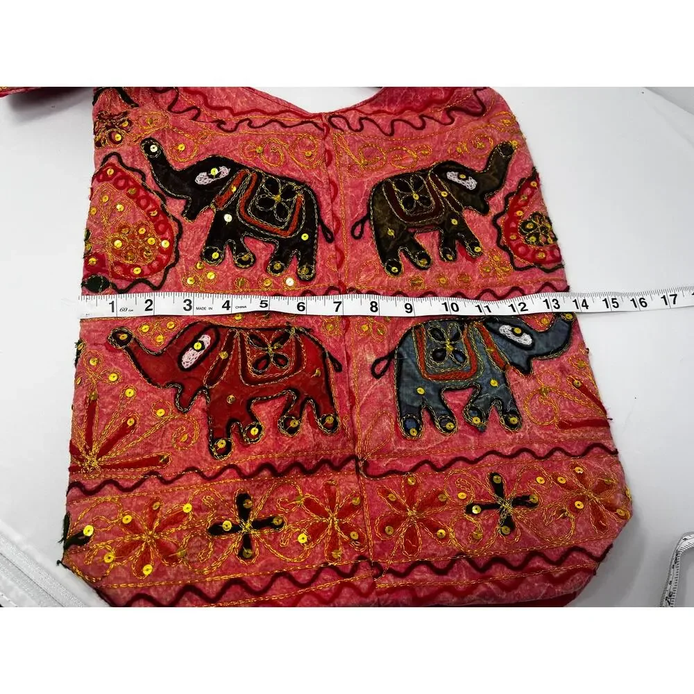 No brand Bohemian Elephant tote Pre-Owned with some stains in fair condition